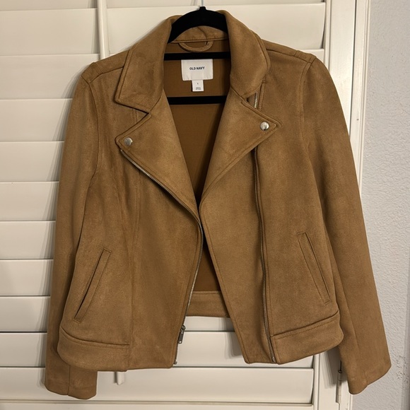 Old Navy tan faux jacket - Picture 2 of 7